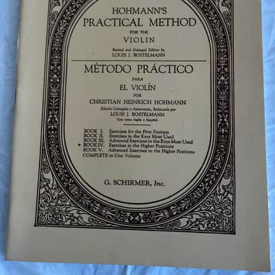 Hohmann's Practical Method for the Violin Book 4 IV Sheet Music Song Book image 1