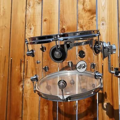DW Design Series 9" x 12" Clear Acrylic Tom w/ STM Mount & Bracket | 12" Tom image 2