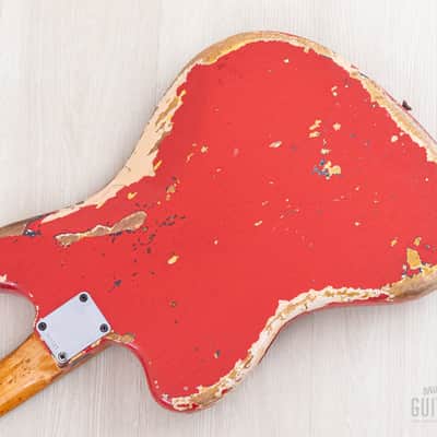 1963 Fender Jazzmaster Pre-CBS Vintage Guitar Fiesta Red w/ Blonde Case image 15