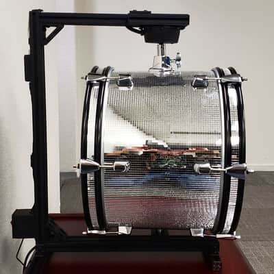 KISS Mirrorball Double Sided Rotating Bass Drum w/ Multi-Color Internal Lighting + Remote Control image 7