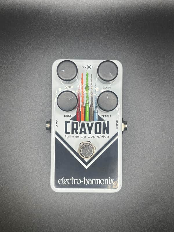Electro-Harmonix Crayon 69 Full-Range Overdrive 2015 - Present - White with Vertical Crayons image 1