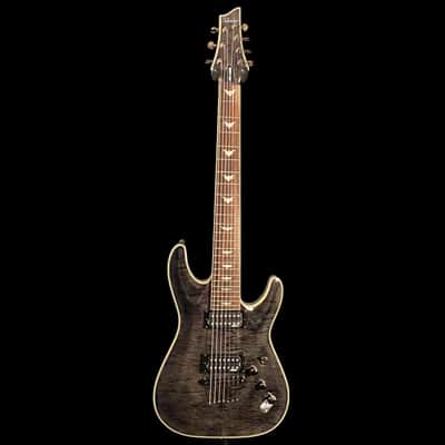 Schecter Omen Extreme-7 Electric Guitar - See Thru Black image 3