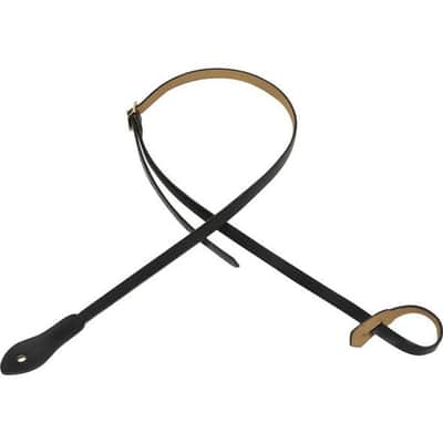 Levy's Black Leather Mandolin Strap 1/2" #M19LUKE-BLK image 2