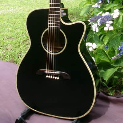 Alvarez Yairi WY-1BK Bob Weir Signature 1995 - Black (Made in Japan) with SKB Hard Case image 4