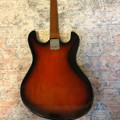 Silvertone 1405 (Teisco made) vintage guitar 1969 Redburst image 3