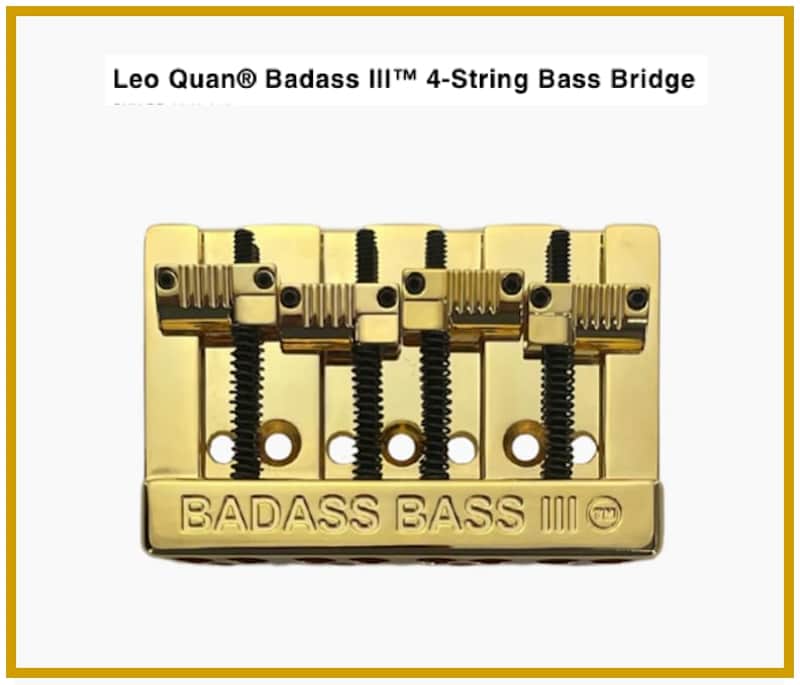 Leo Quan BADASS III is back 4 string 3 screw Grooved Gold bass bridge 4 Fender Precision Jazz Telecaster image 1