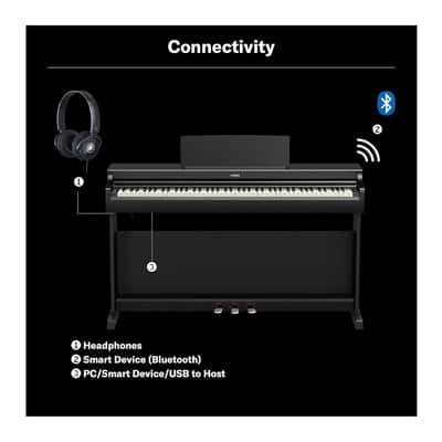 Yamaha Arius Series 88-Key Weighted Digital Home Piano with Bench (Rosewood) image 7
