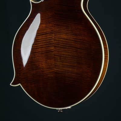 Bourgeois M5-F-BT Full Aged Tone Adirondack Spruce and European Flamed Maple Black Top Mandolin NEW image 8