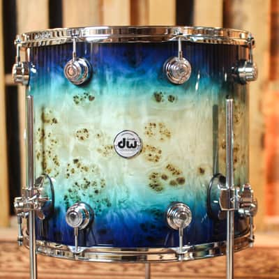 DW Collector's Maple SSC Regal to Royal Blue Burst over Mapa Burl Drum Set - 22,10,12,16 - SO#1408269 image 6