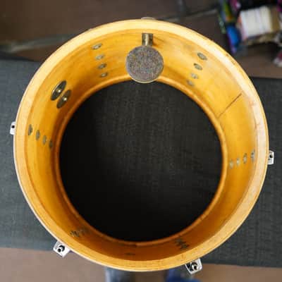 Vintage 1969 Ludwig USA 13" Maple Tom - Black Oyster Pearl + Keystone Badge | 9x13" image 3