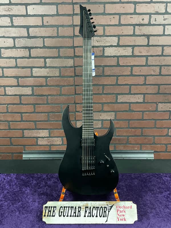 Ibanez RG Iron Label Series RGRTB621 Electric Guitar Black Flat image 1