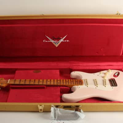 Fender Custom Shop 1956 Stratocaster Journeyman Relic Faded Aged Shell Pink CZ580311 image 12