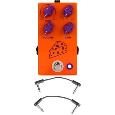JHS Cheese Ball Distortion/Fuzz Pedal with 3 Patch Cables image 2