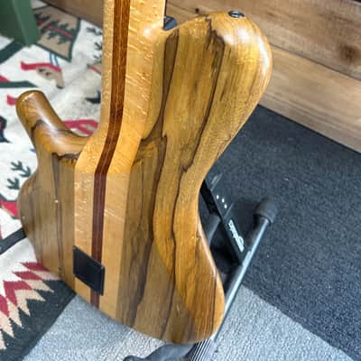 Chris Stambaugh Music Designs 5 String Bass - Koa top birdseye maple neck image 11