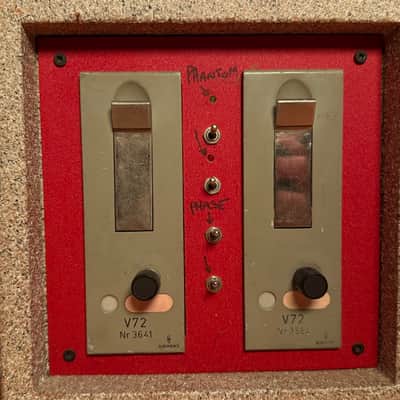 Siemens / Telefunken V72 Tube Microphone Preamps (4 Modules) 1950’s - Gray/Red Custom Rack System image 3