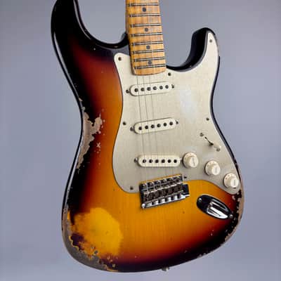 Fender Custom Shop Limited Edition '58 Reissue  Stratocaster Heavy Relic w/ Anodized Guard +upgrades,  Center Pocket Custom Shop Tweed case, Cert,  and all paperwork. image 1