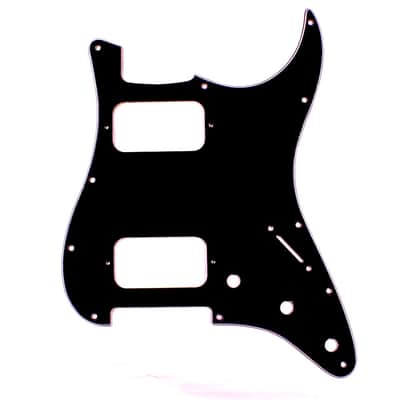 Custom Guitar Pickguard For Strat HH Layout opened pickups ,3ply Black