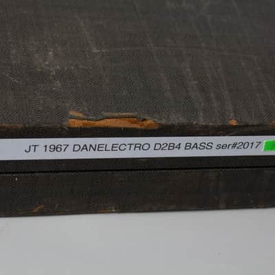 Danelectro  Dane D2B4 Owned by Jeff Tweedy of Wilco Solid Body Electric Bass Guitar (1967), ser. #2017, original black hard shell case. image 12