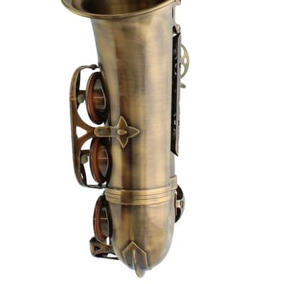 Eb Alto Saxophone Kit – Antique Brass | Sax with Case, Stand & Accessories image 7