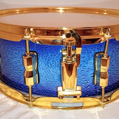 MP CUSTOM MAPLE WARRIOR SERIES SNARE DRUM (C VIDEO) BOTTOM RE-RING 2025 - BRASS/BLUE BUBBLES - FREE SHIP TO C-USA! image 7
