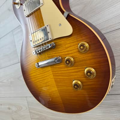 Gibson Custom 1959 Les Paul Standard Reissue VOS Electric Guitar - Iced Tea Burst #1331 image 4