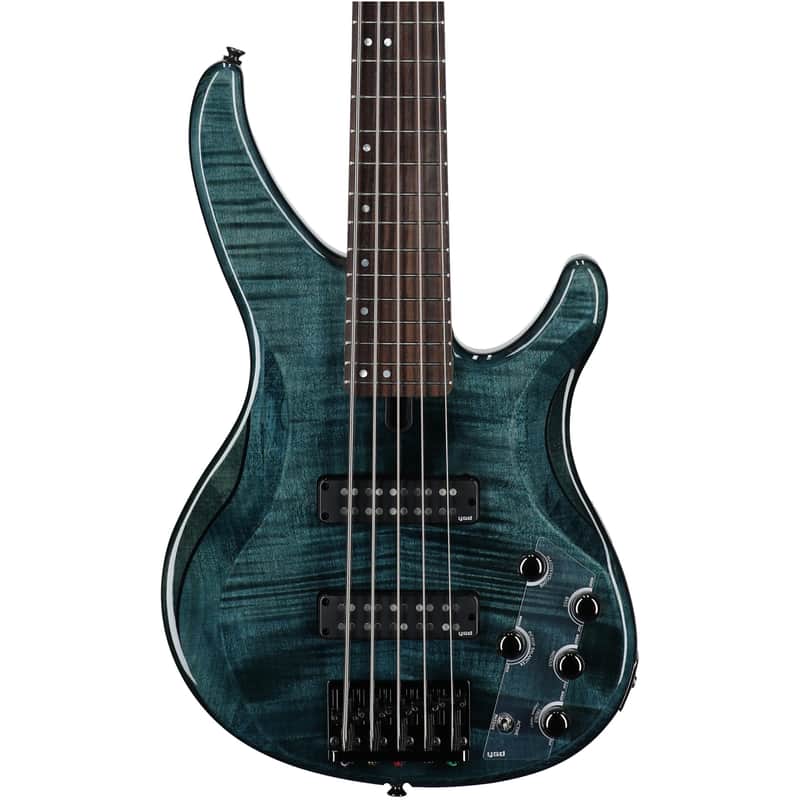 Yamaha TRBX605FM Electric Bass, 5-String, Indigo Blue image 1