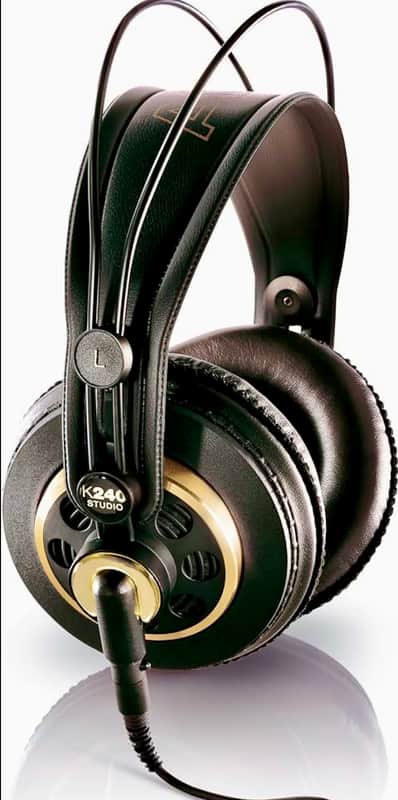 AKG K240 Studio Semi-Open Back Studio Headphones 2010s - Black image 1