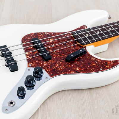 2006 Fender American Vintage '62 Jazz Bass Olympic White w/ Lindy Fralin Split Jazz Pickups image 6