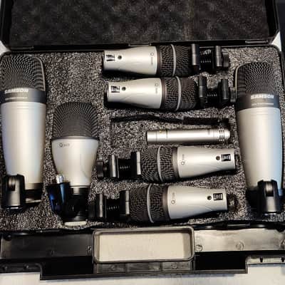 Samson 8Kit Drum Microphone Set 8-piece Drum Mic Kit with 2 Large-diaphragm Condensers for Overhead Use Plus 3 Tom Mics, Snare, Kick and Cymbal/Hi-Hat Mic image 2
