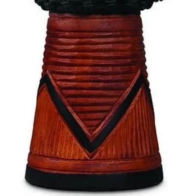 WORLD BEAT WOOD ART SM DJEMBE, BLK W BRN image 2