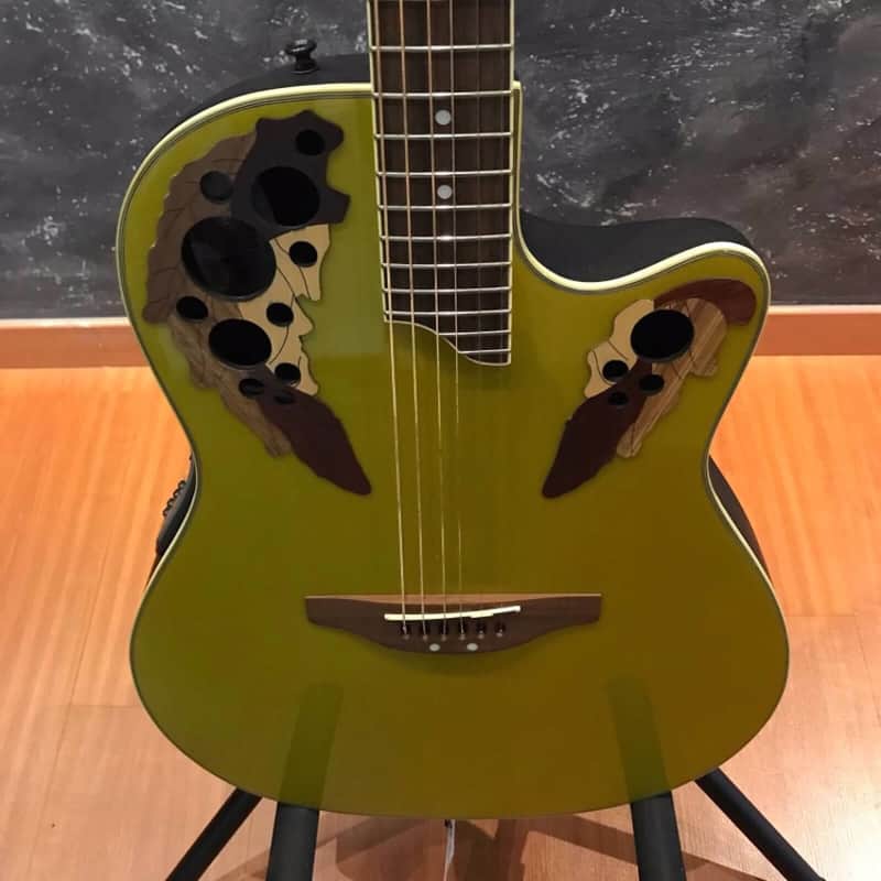 Ovation Applause AE248 Yellow Gloss Finish Acoustic Electric