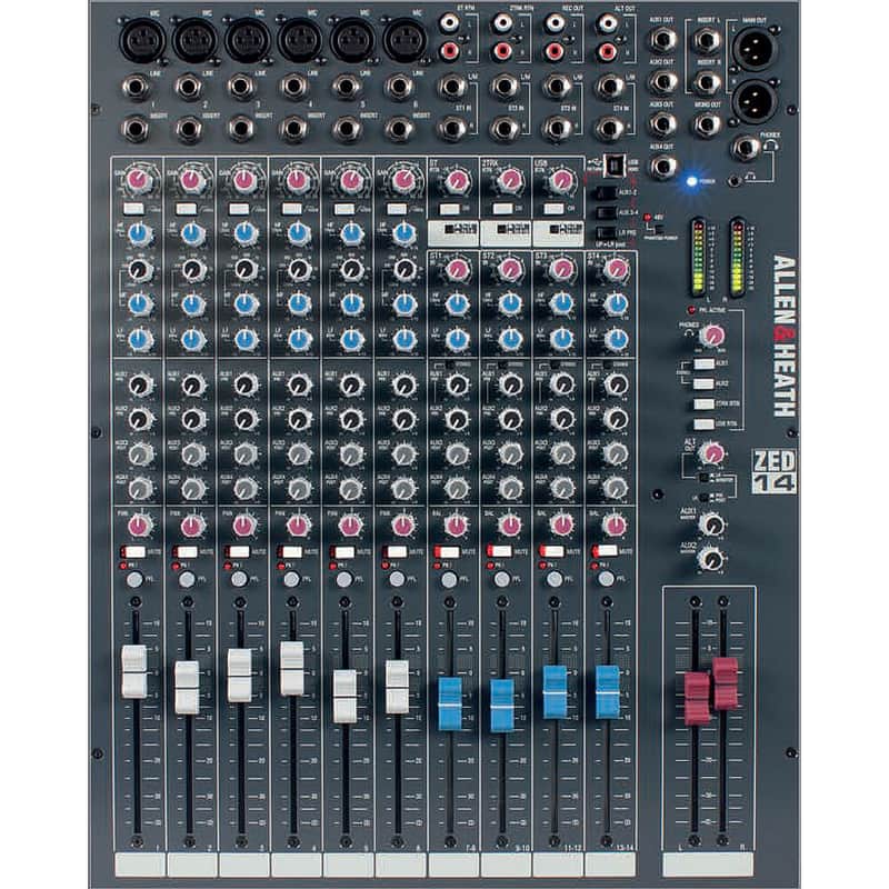 Allen & Heath ZED-14 14-Channel Analog Live Mixer image 1