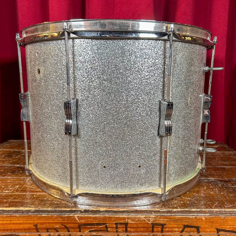 1970s Ludwig 12x17 Tenor Drum Silver Sparkle image 1