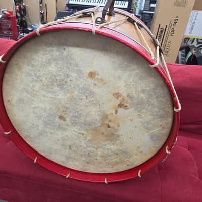 Cooperman Civil War Style Feild Bass Drum 24x16 - Natural/Red image 11