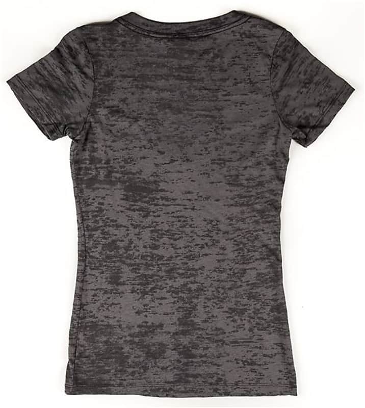 Fender V-Neck Burnout Spirit of Rock 'N' Roll Ladies T-Shirt, Gray, S 2016 image 4