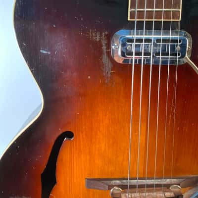 1939 Gibson L-7 Archtop Acoustic Guitar — Sunburst, Picture Frame X-Braced, OHSC, DeArmond Pickup image 6
