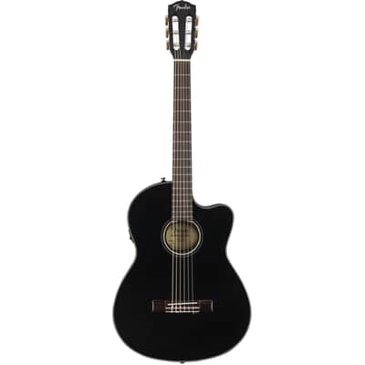 Fender CN-140SCE (Black) - 4/4 classical guitar image 1