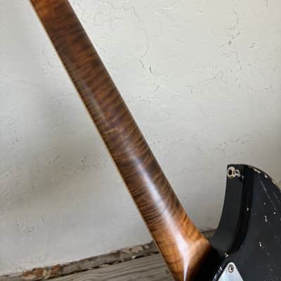 Novo Miris J 2024 Lollar 24.75 Scale Stainless Steel Jumbo Frets Bull Black over 64 burst ebony image 10