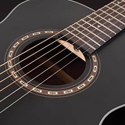Washburn G-Mini 5 Apprentice Series 7/8 Size Acoustic Guitar, Black Matte (AGM5BMK-A-U) image 4