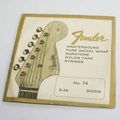 Vintage 1960 Fender Mastersound Pure Nickel Wrap Duratone Nylon Tape String 1 String D-4th #74 Wound image 1