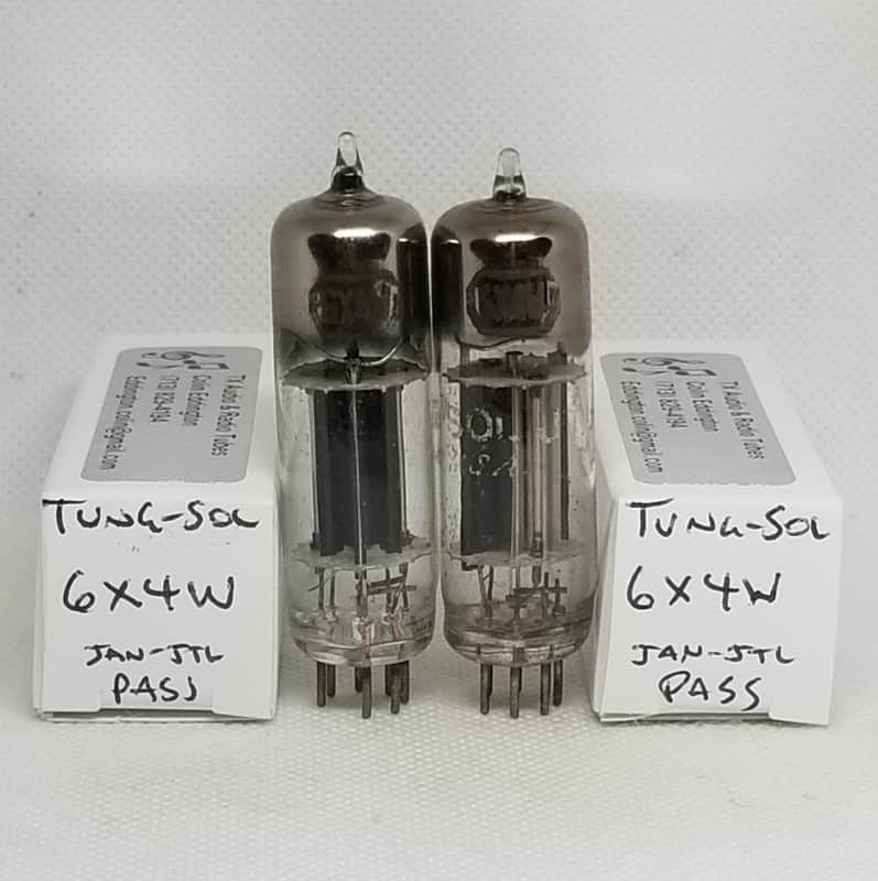 Tung-Sol JAN 6X4W Matched Pair NOS Rectifier 6X4 EZ90 image 1