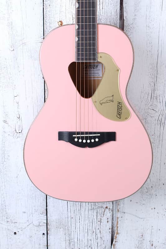 Gretsch G5021E Rancher Penguin Parlor Acoustic Electric Guitar Shell Pink image 1