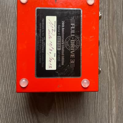 Fulltone Custom Shop FD-3 Full Drive 3 20th Anniversary Edition Dual Overdrive 2013 - Red image 2