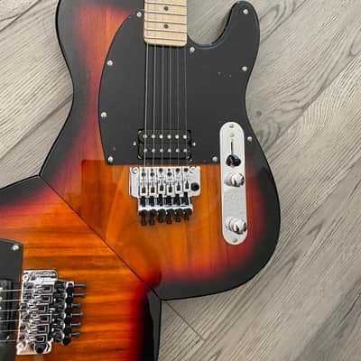 Sawtooth Michael Angelo Batio Double-Guitar with Floyd Rose 2021 Sunburst image 3