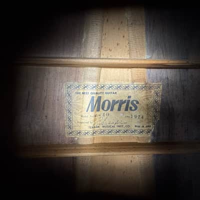 Morris D41 Style Dreadnought Model W-40 Jacaranda Solid Spruce - 1974 image 21