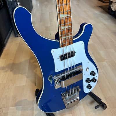 Rickenbacker 4001 Bass w/ Aftermarket HD Case (AzureGlo Blue - 1977) - USED image 5