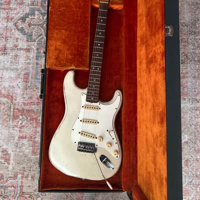 1966 Fender Stratocaster with Rosewood Fretboard Olympic White image 1