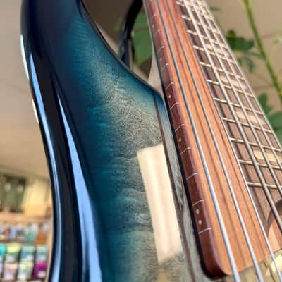 Ibanez SRAS7-CBS Bass Workshop Hybrid Fretless Soundgear 2023 - Present - Cosmic Blue Starburst image 8