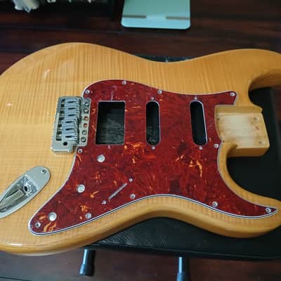 Mighty Mite Strat Style Body (Flame Top - Natural) image 2