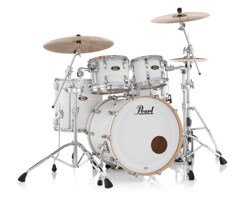 Pearl Masters Maple Gum 4-pc Shell Pack w/ 22" Kick - White Ice Swirl image 1